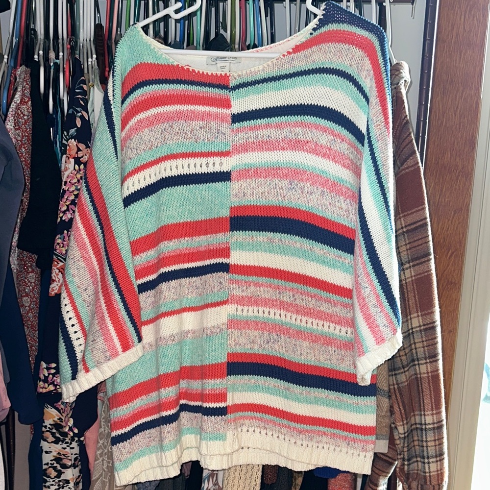 Coldwater Creek Multicolor Striped Sweater